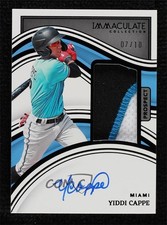 2023 Panini Immaculate Prospect Black 7/10 Yiddi Cappe #56 Patch Auto 9v7