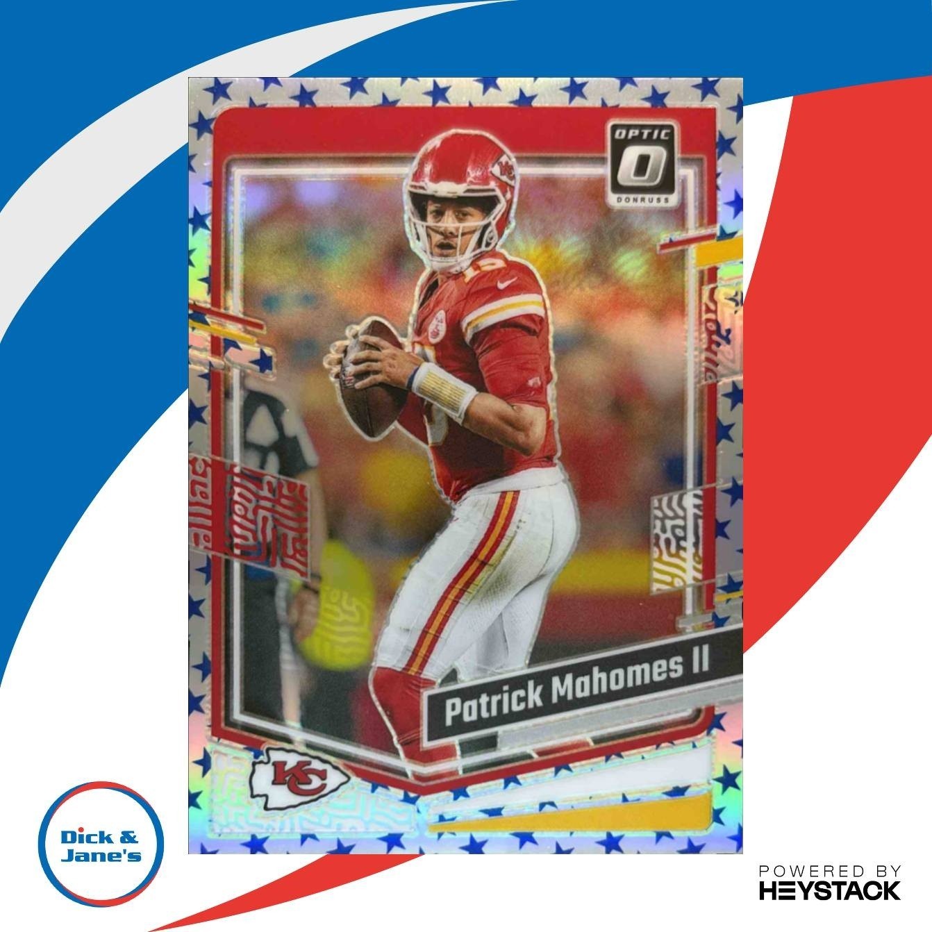 2023 Donruss Optic Patrick Mahomes II Blue Stars Prizm #93 Kansas City Chiefs