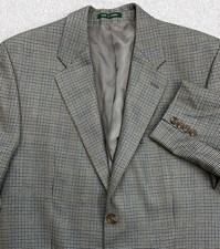 Lauren Ralph Lauren Blazer Mens 40R Houndstooth Silk Wool 2 Button Sports Jacket