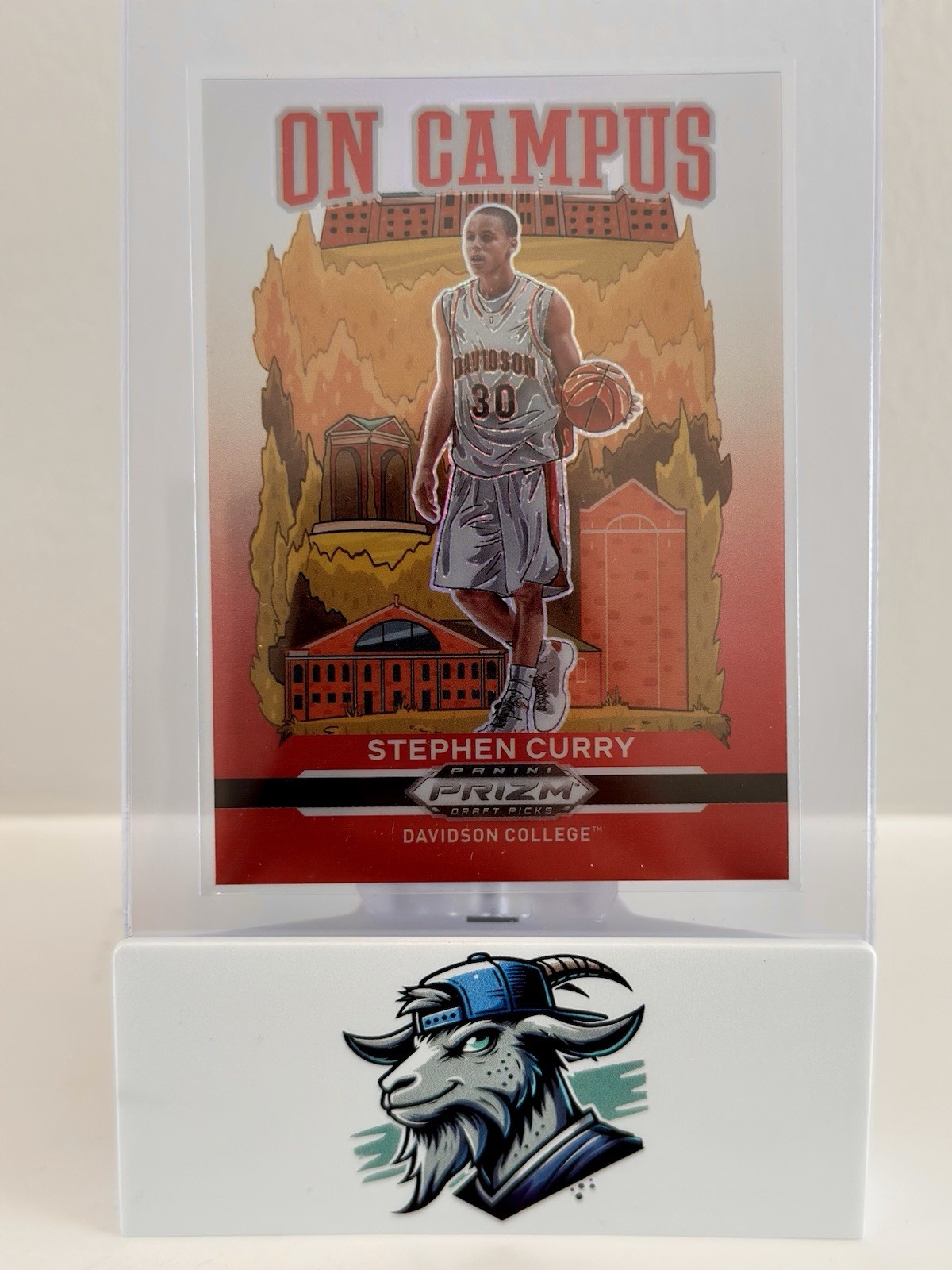 2021 Prizm Draft Picks Stephen Curry On Campus Davidson College #14 Raw