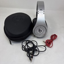 Beats By Dr. Dre 190003-00 Wired Headphones w/ Case, 1st Gen. Silver