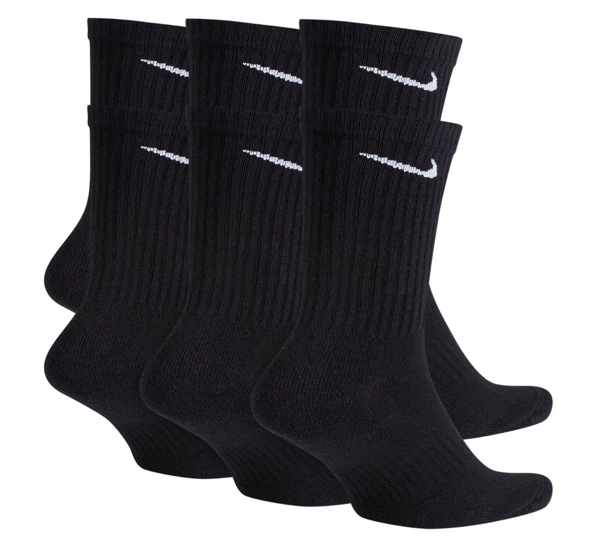 Nike Everyday Cushion Crew Trainingssocken für Herren Paar - Schwarz