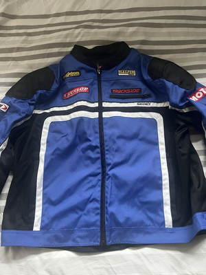 Sedici Podio Men's Blue Motorcycle Riding Jacket Padded Armored 5XL
