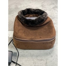 SNAILAX Shiatsu Foot Massager with Heat Model SL-5225P Brown Plush TESTED unused