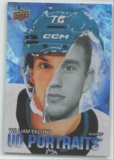 2025-26 Upper Deck Series 1 UD Portraits #P-15 William Eklund San Jose Sharks
