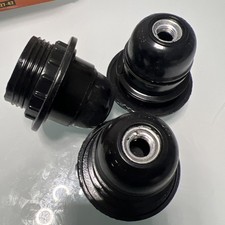 Lamp Holder Unswitched ES E27 or B22 BC light lamp bulb Holder black 3 pieces