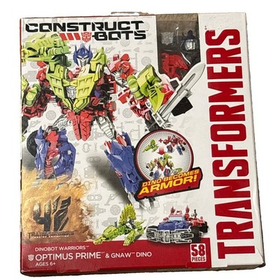 Transformers: Construct Bots - Optimus Prime & Gnaw - 58PCS (Hasbro, 2013) NEW