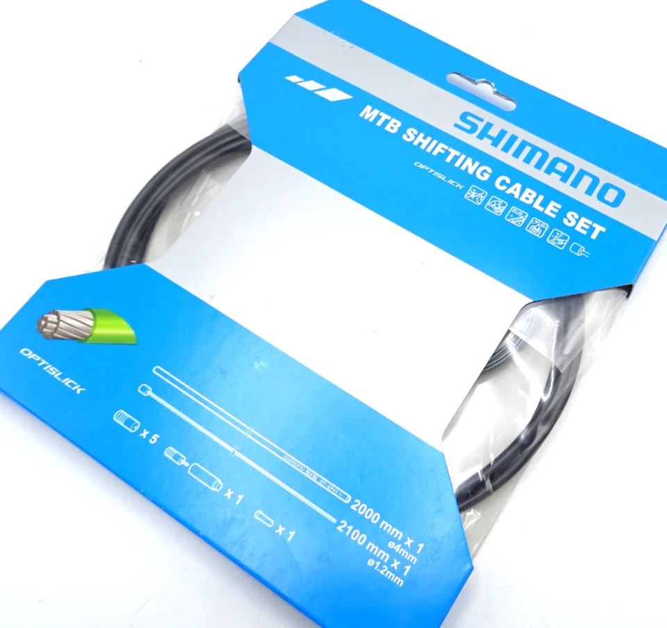 Juego de cables de cambio trasero Shimano XT MTB bicicleta acero negro Y60198092 SH-824-S10 - Imagen 2 de 4