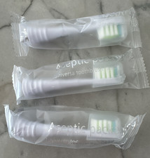 Universal Toothbrush Replacement Head Lot of 3 Factory Sealed Aseptic Packaging