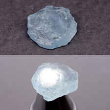 💎 13.96ct 18.7x18.5mm Rough Natural Light Blue Aquamarine - Unheated, Africa