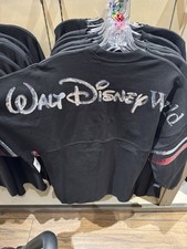 2026 Disney Parks Walt World Black Spirit Jersey Adult Size XL Mickey Bling New