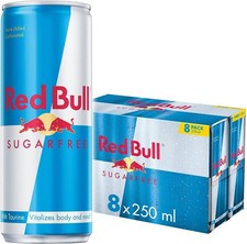 Red Bull Energy Drink Sugar Free 250ml x8 Cans |Zero Sugar| High Caffeine Boost
