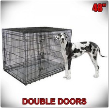 XXL Large Dog Crate Kennel Extra Huge Folding Pet Wire Cage Giant Breed Size