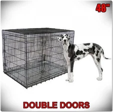 XXL Large Dog Crate Kennel Extra Huge Folding Pet Wire Cage Giant Breed Size