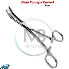 Surgical Pean Forceps Curved Rochester Artery  Hemostatic Veterinary Instruments