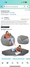 CordaRoy's Chenille Bean Bag-Convertible Bean Bag Chair Bed-Machine-Washable Che