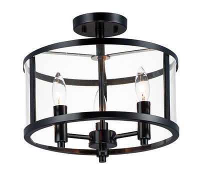 Maxim 25250CLBK Sentinel 3 Light Semi Flush-Black