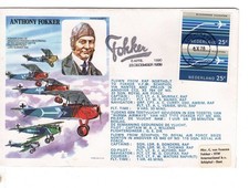 Stamps Aviation FDC 1980 Anthony Fokker Netherlands