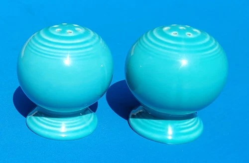 Fiestaware Aqua Turquoise Salt and Pepper Shakers 2.5" Fiesta