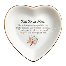 Ring Dish for Wedding, Gift for Bride and Her Loved One Mom Mother Bonus Mom 1