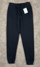 Joah Brown Empire Jogger Size XS/S Black French Terry Sweat Pants High Waist NEW