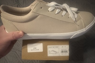 Lucky Brand LB-SCOTT-MS Men's Canvas Sneakers Bone Lace Up Comfort US 12