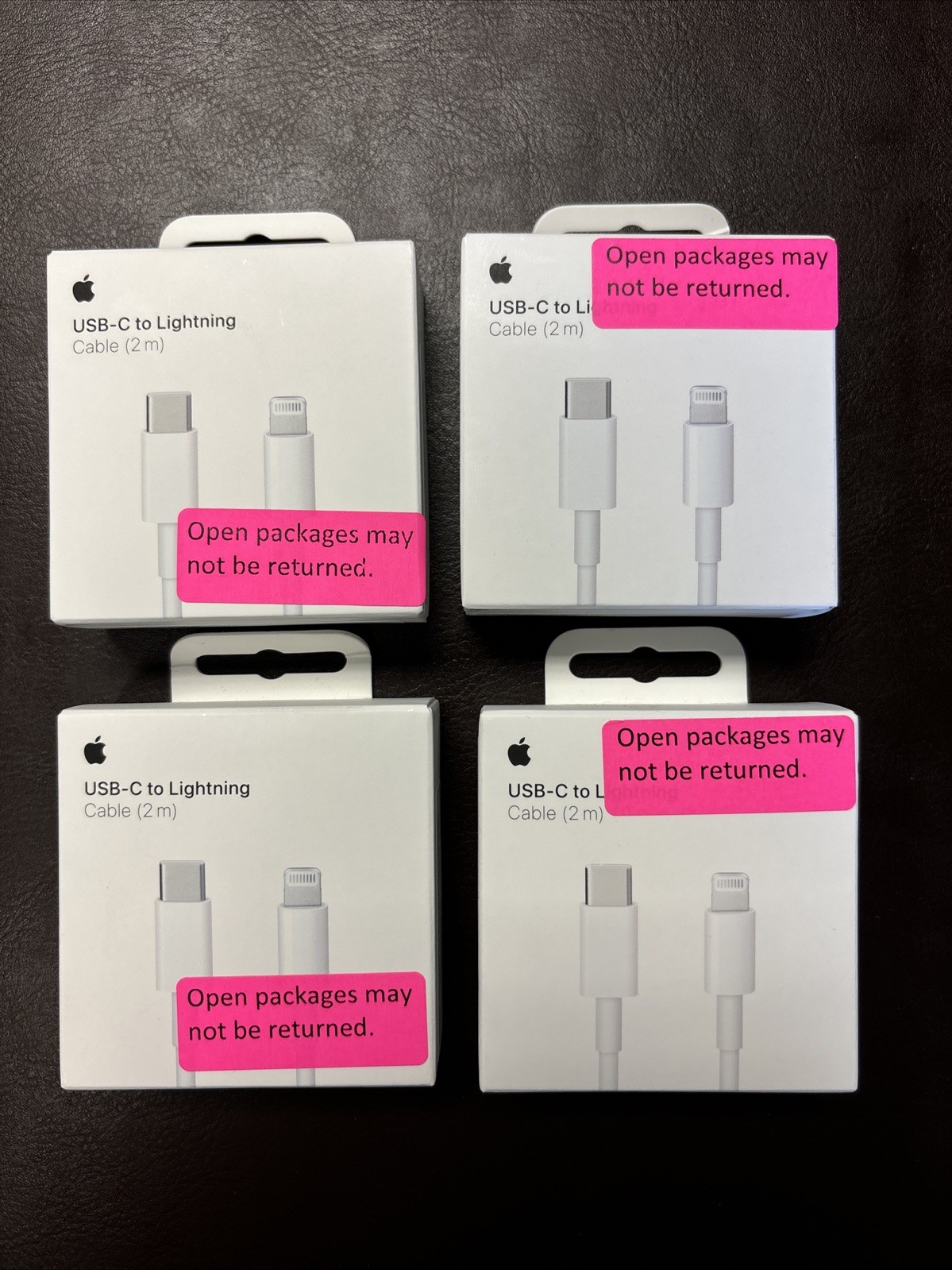 Apple 2m USB-C to Lightning Fast Charging Cable - New Unopened-image