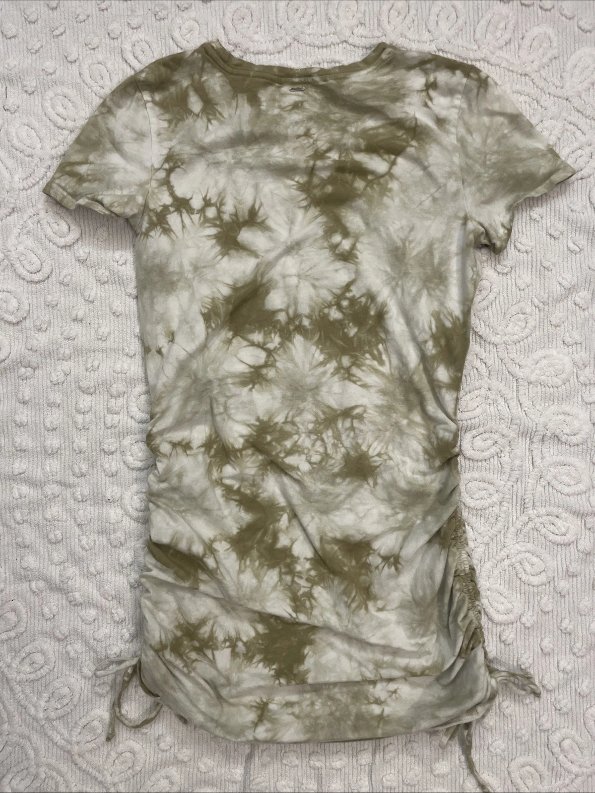 UNDERCOVER Mini Abito Rosa Victoria’s Secret Verde Tie Dye Increspato Medio Cotone Elasticizzato