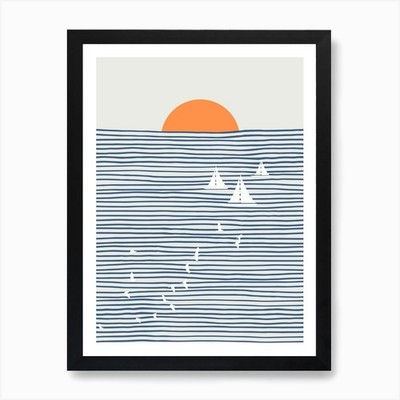 Drei weiße Segel Wohnzimmer Kunst p gerahmtes Wandbild Poster Leinwanddruck Bild