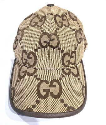 Gucci GG Hat - Monogram Jumbo Jacquard Canvas Beige Size M