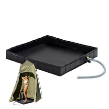 Wintogo Portable Shower Pan, 41" x 41" x 5" Foldable Shower Base  Basin Floo...