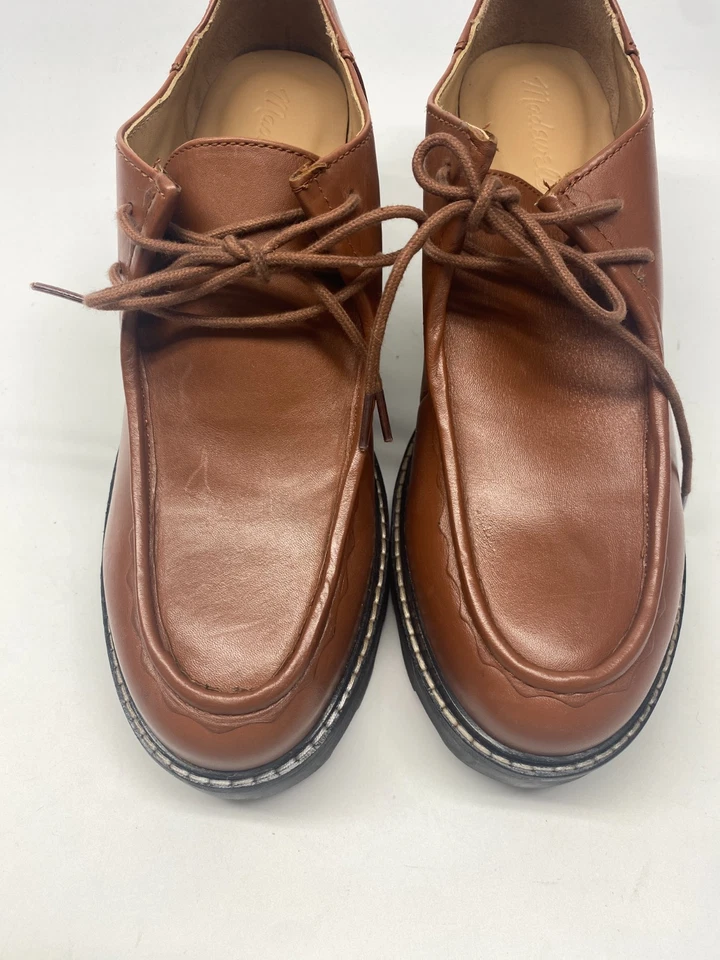 Zapato Bota Madewell Para Mujer The Hempstead Desert Cuero Marrón Tacón de Encaje Talla 11 Foto 4 de 4