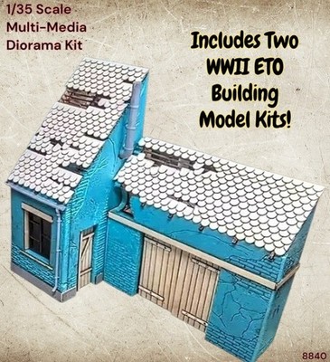 1/35 WWII ETO Diorama Building Combo Set Two Urban Structures Model Kit 8840 