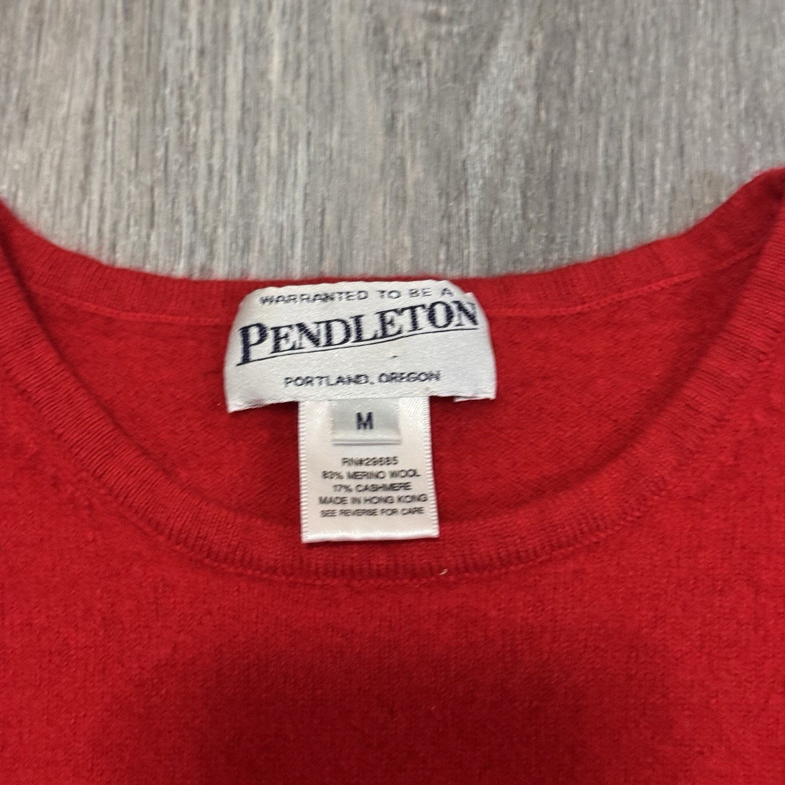 Pendleton Size Medium Red Short Sleeve Merino & C… - image 3