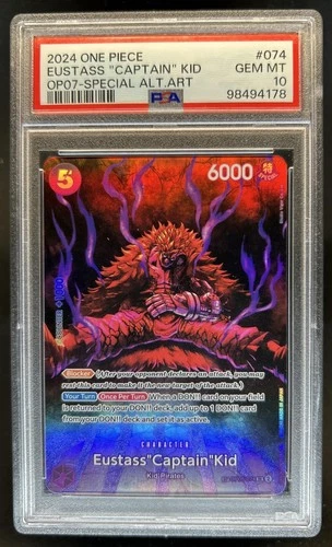 2024 One Piece 500 Years Eustass"Captain"Kid Special Alt Art #OP05-074 PSA 10