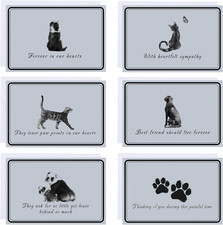 24 Pieces Sympathy Loss of Pet Card Thick Sympathy Greeting Cards Pet Condolence