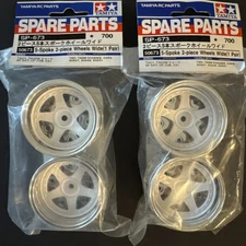 Tamiya SP-673 50673 5-Spoke 2-piece Wheels Wide(1 Pair)1/10 Touring x 2 packages