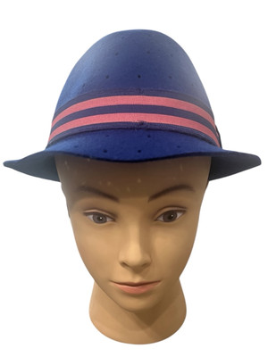 Juicy Couture Fedora Hat Perforated Wool Blue with Headband  display picture 1