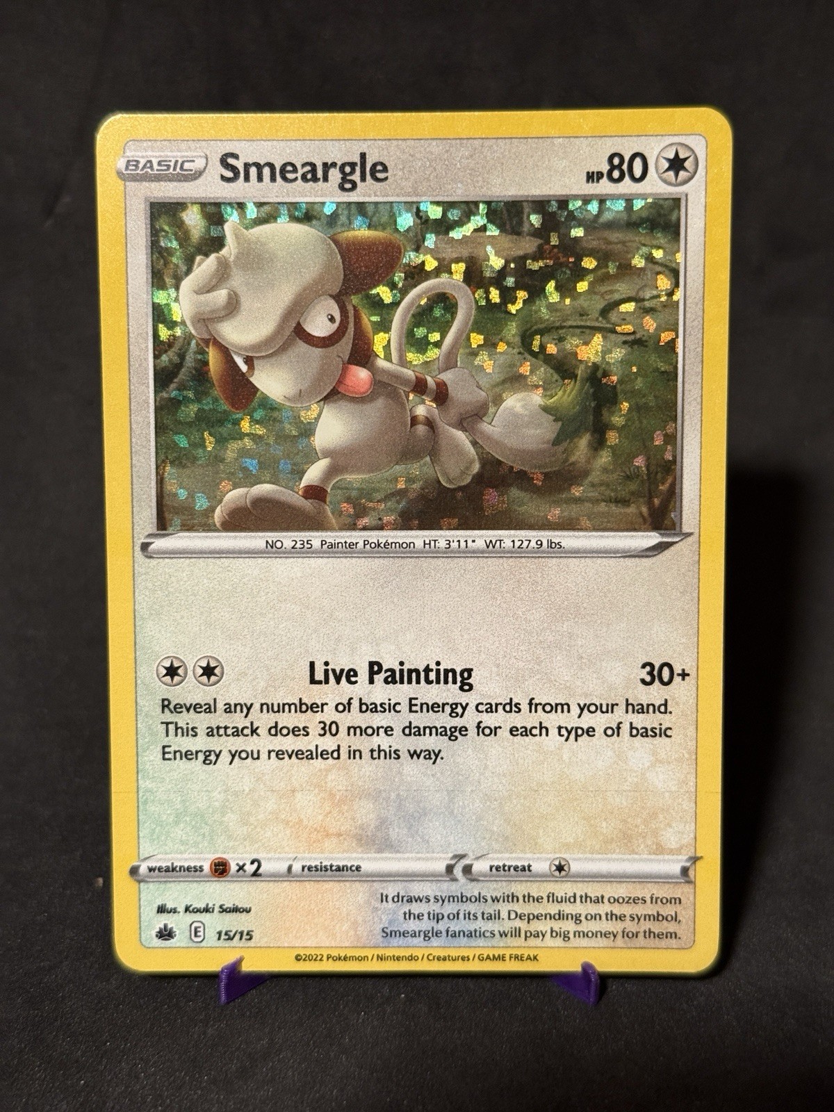 Pokémon TCG Smeargle 15/15 McDonald's 2022 Promo Card