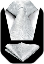 Paisley Ties for Men Solid Tie Handkerchief Floral Men's Necktie  Pocket Square