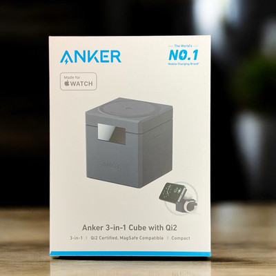 Anker 3-in-1 Cube with Qi2   Gray