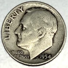 1954-D Roosevelt Dime - Circulated Condition - 90% Silver - US Coin - 2955