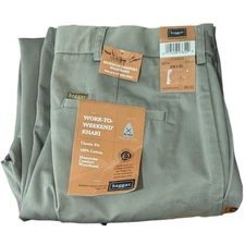 HAGGAR Work to Weekend Khaki Classic Fit Mens Size 32x30 Beige