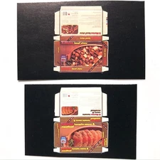 dollhouse miniature TV dinners Morton Tomato Sauce Meatloaf and Morton Beef Stew