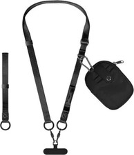 2 in 1 Phone Lanyard with Wallet, Anti Theft Phone Strap Crossbody With Tab