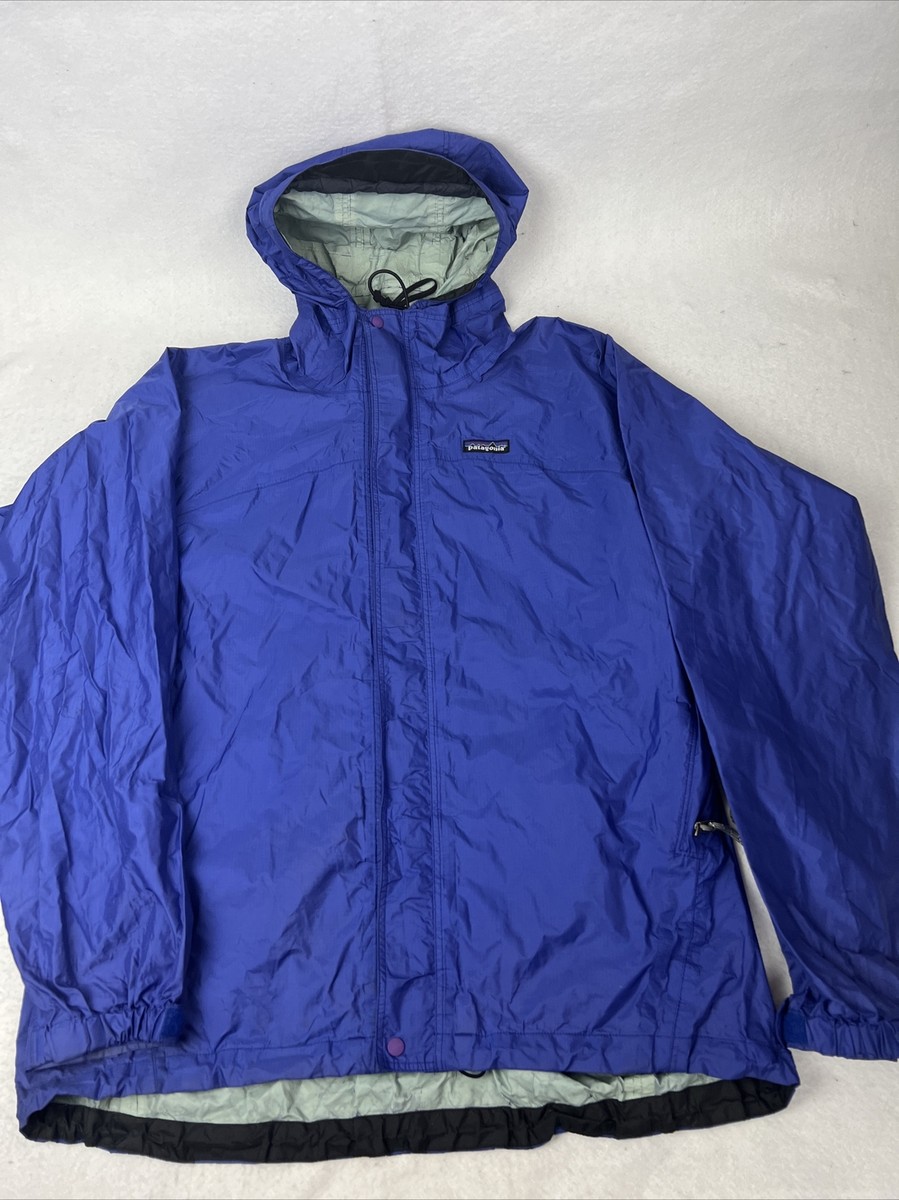 Patagonia Womens Purple Zip Up Windbreaker Hooded Shell Jacket