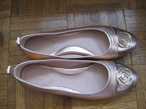TARYN ROSE – “Penelope” Ballerina Flat Shoes in Rose Gold Metallic - Picture 8 of 11