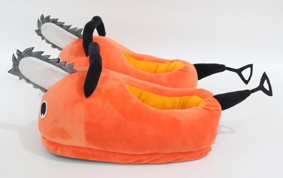 Unisex Chainsaw Man Cartoon Pochita Indoor Carpet Shoes