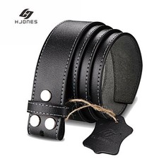 HJONES 38mm Luxury Men  s Replacement Belt Cow Leather Belt Strap Without Buckle
