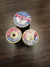 Coats & Clarks Vintage Wooden Thread Spools Set Of 3